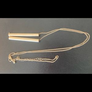 Costume Gold Pipe Pendant & Chain